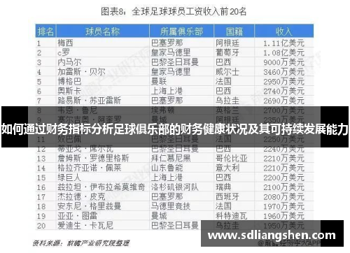如何通过财务指标分析足球俱乐部的财务健康状况及其可持续发展能力